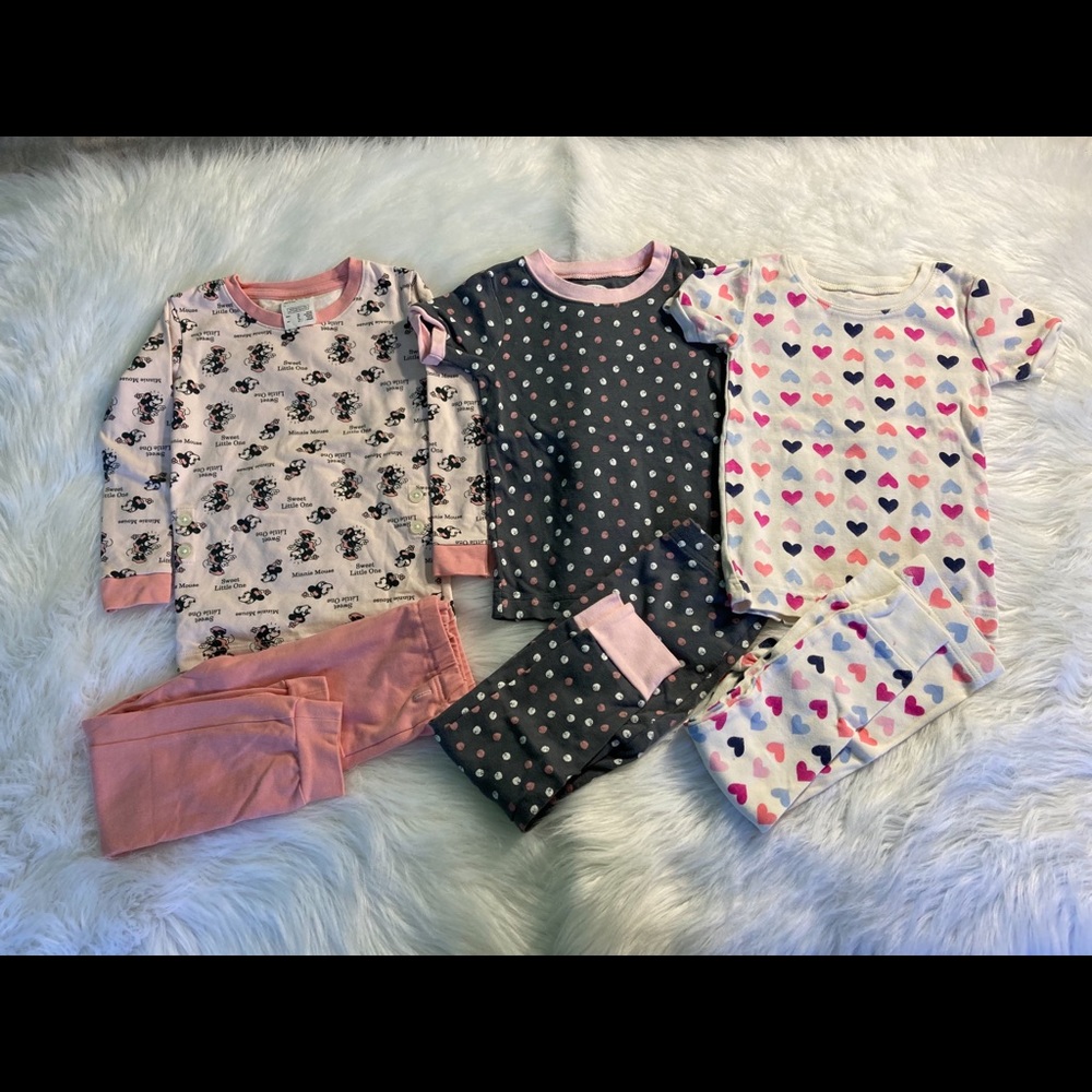 Toddler Girl PJs Bundle Size 3 T